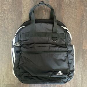 Adidas Essentials Backpack Black and White 3-Stripes